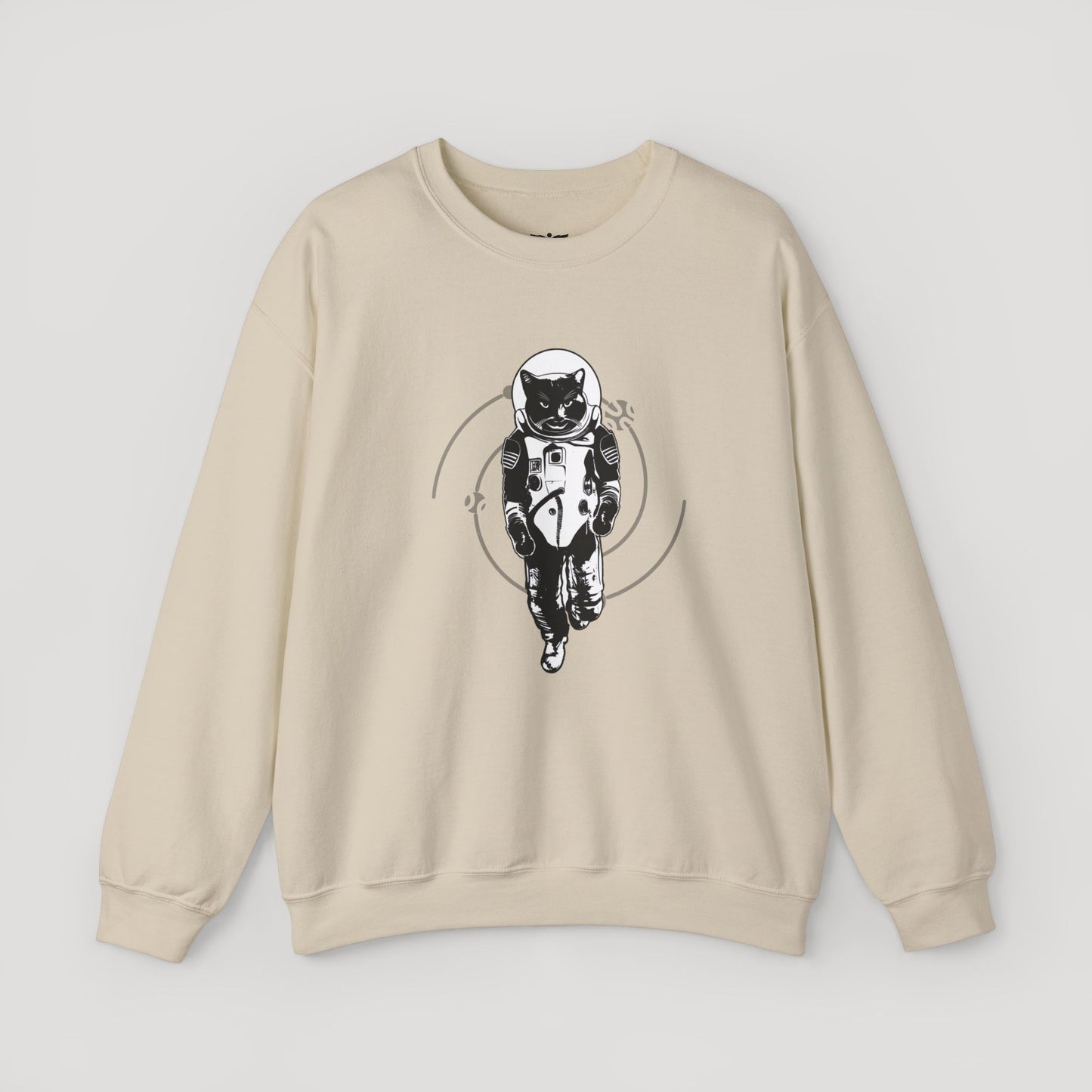 Astronaut Cat Unisex Heavy Blend™ Crewneck Sweatshirt - Cosmic Vibe Apparel