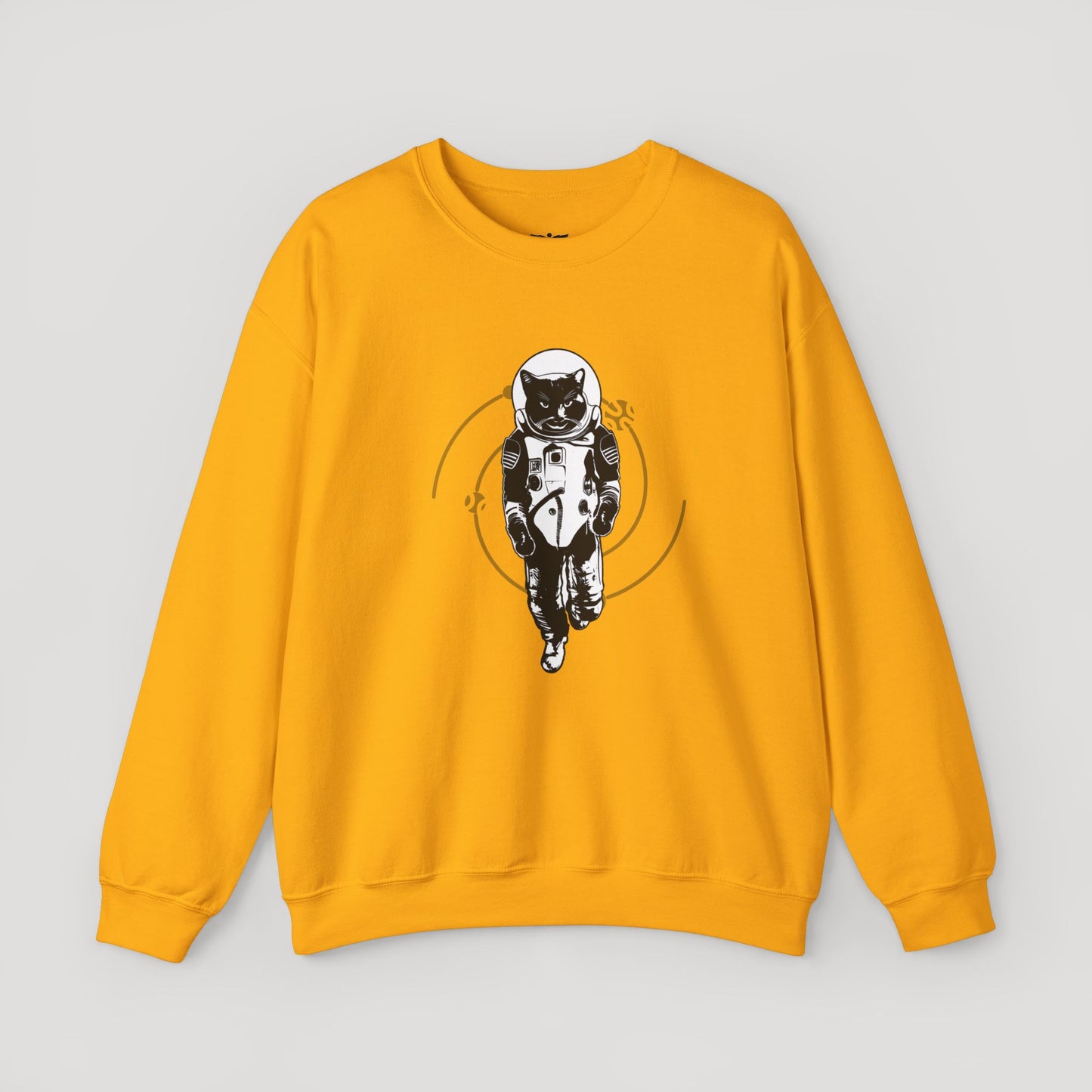 Astronaut Cat Unisex Heavy Blend™ Crewneck Sweatshirt - Cosmic Vibe Apparel