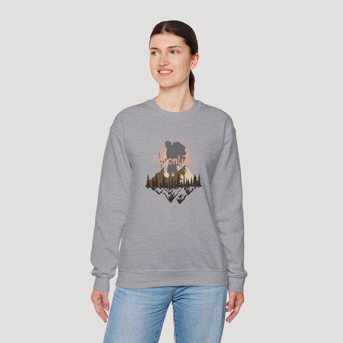 Adventure Unisex Heavy Blend™ Crewneck Sweatshirt - Perfect for Outdoor Enthusiasts