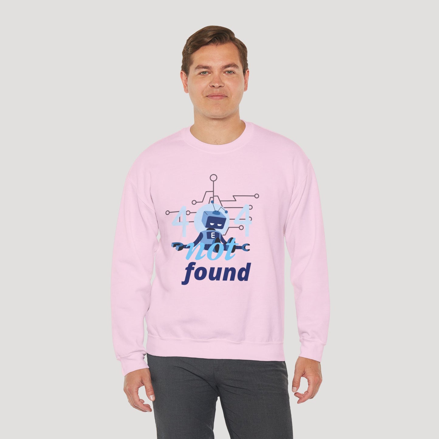 404 Not Found Unisex Heavy Blend™ Crewneck Sweatshirt - Trendy and Cozy