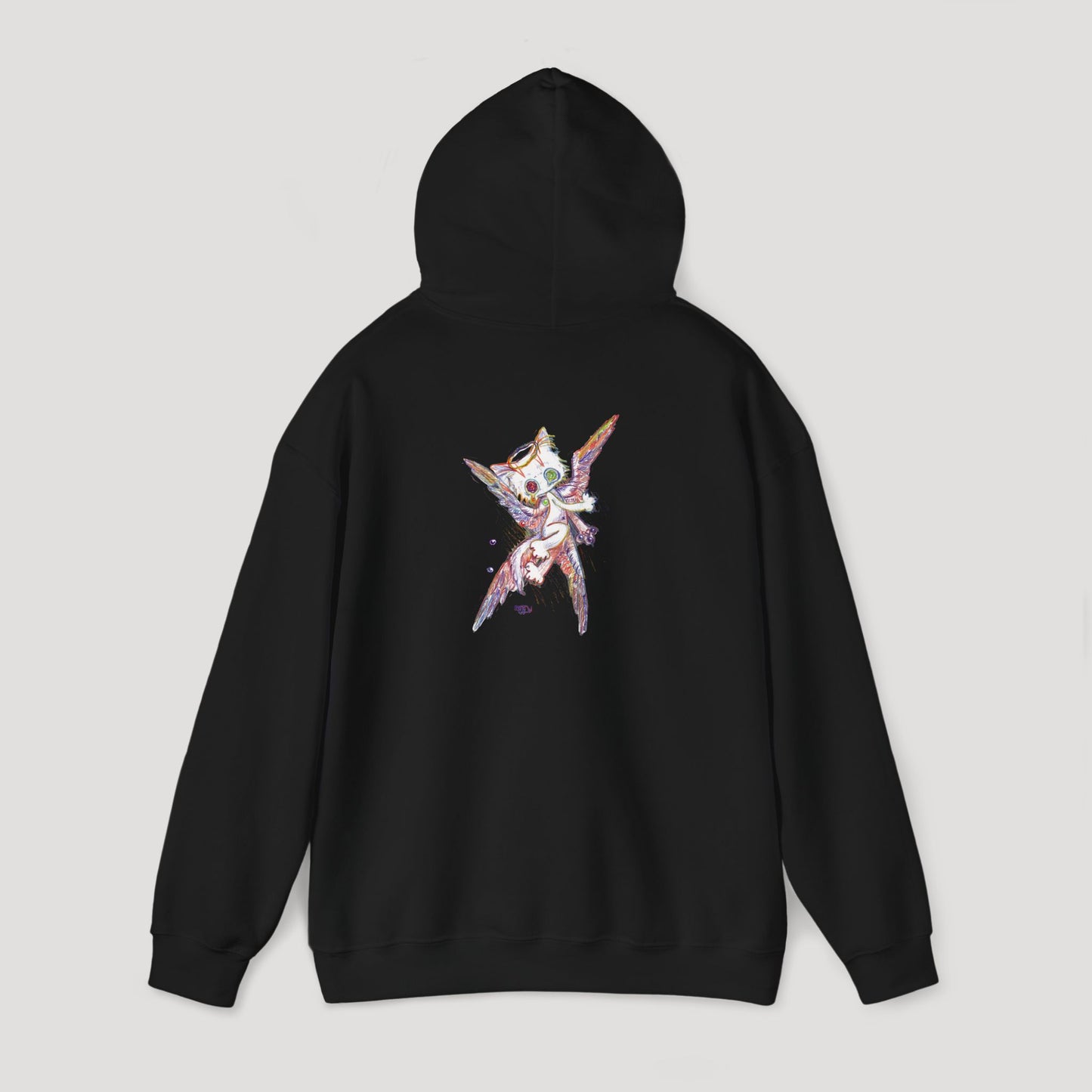 Four-Feathered Angel Cat - Hoodie