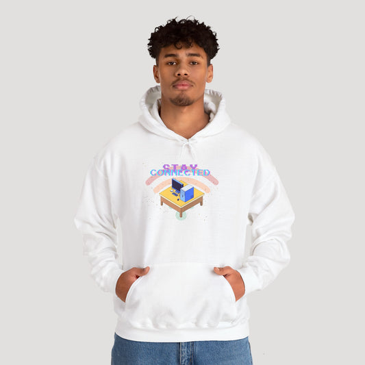 Stay Connected Unisex Heavy Blend™ Hoodie - Perfect for Tech Lovers and Casual Wear