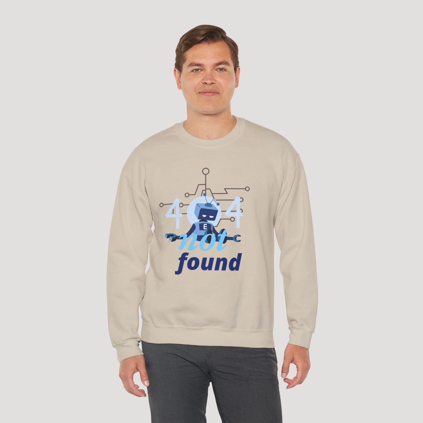 404 Not Found Unisex Heavy Blend™ Crewneck Sweatshirt - Trendy and Cozy