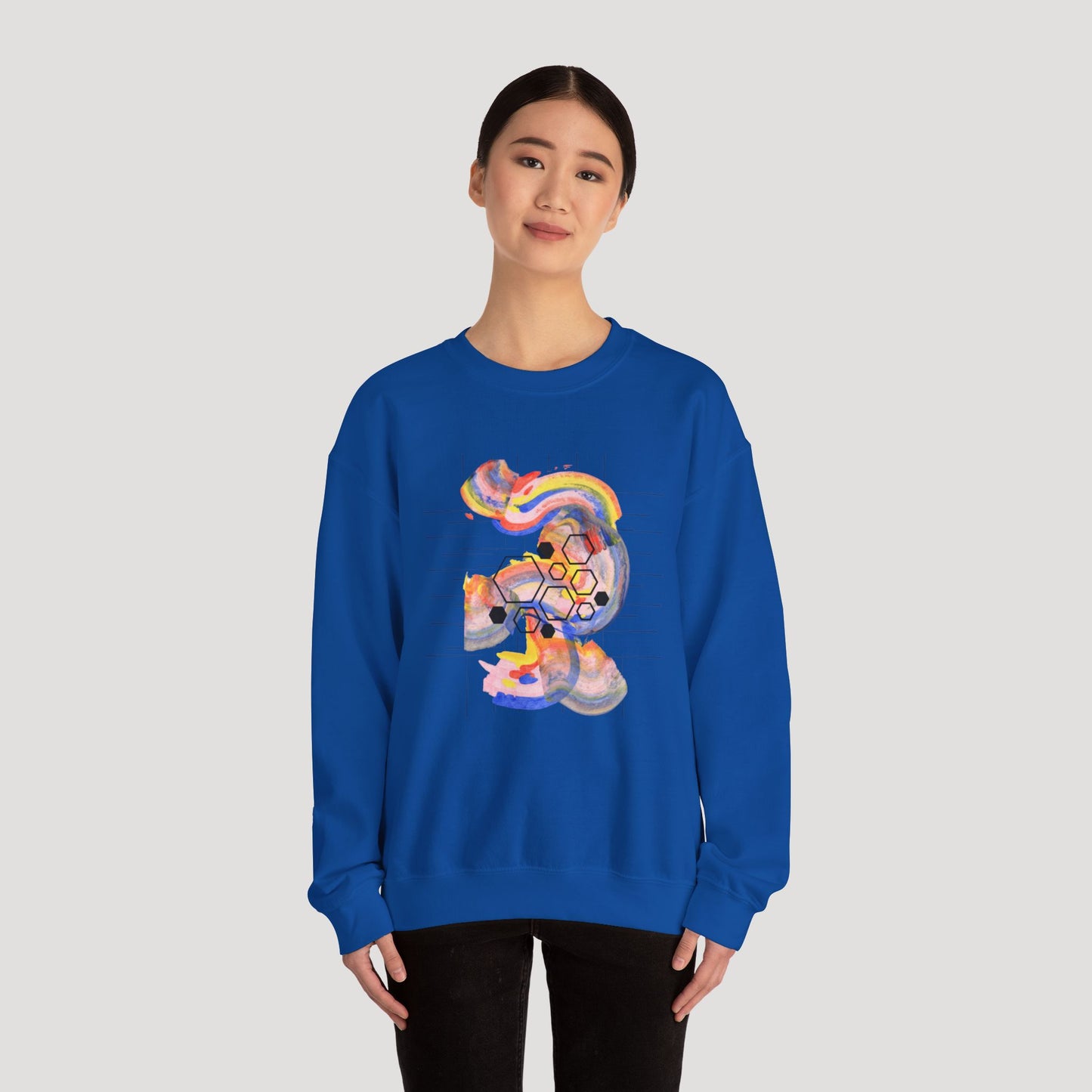 Colorful Abstract Art Sweatshirt - Unisex Heavy Blend™ Crewneck