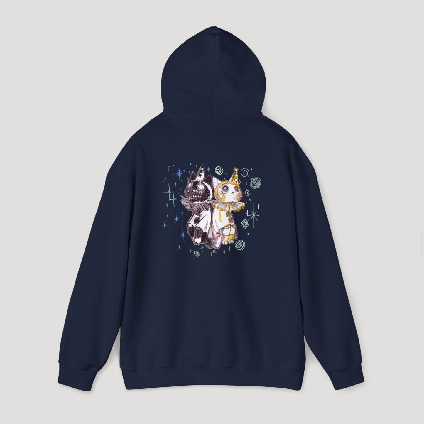 Two Contrasting Cats - Hoodie