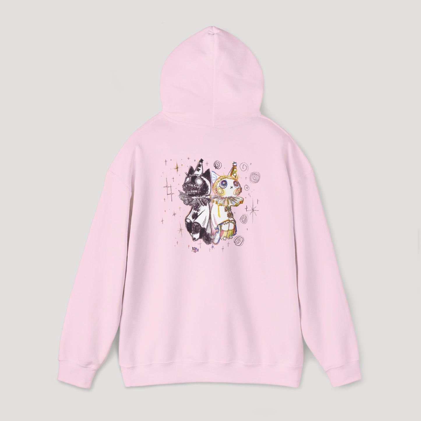 Two Contrasting Cats - Hoodie