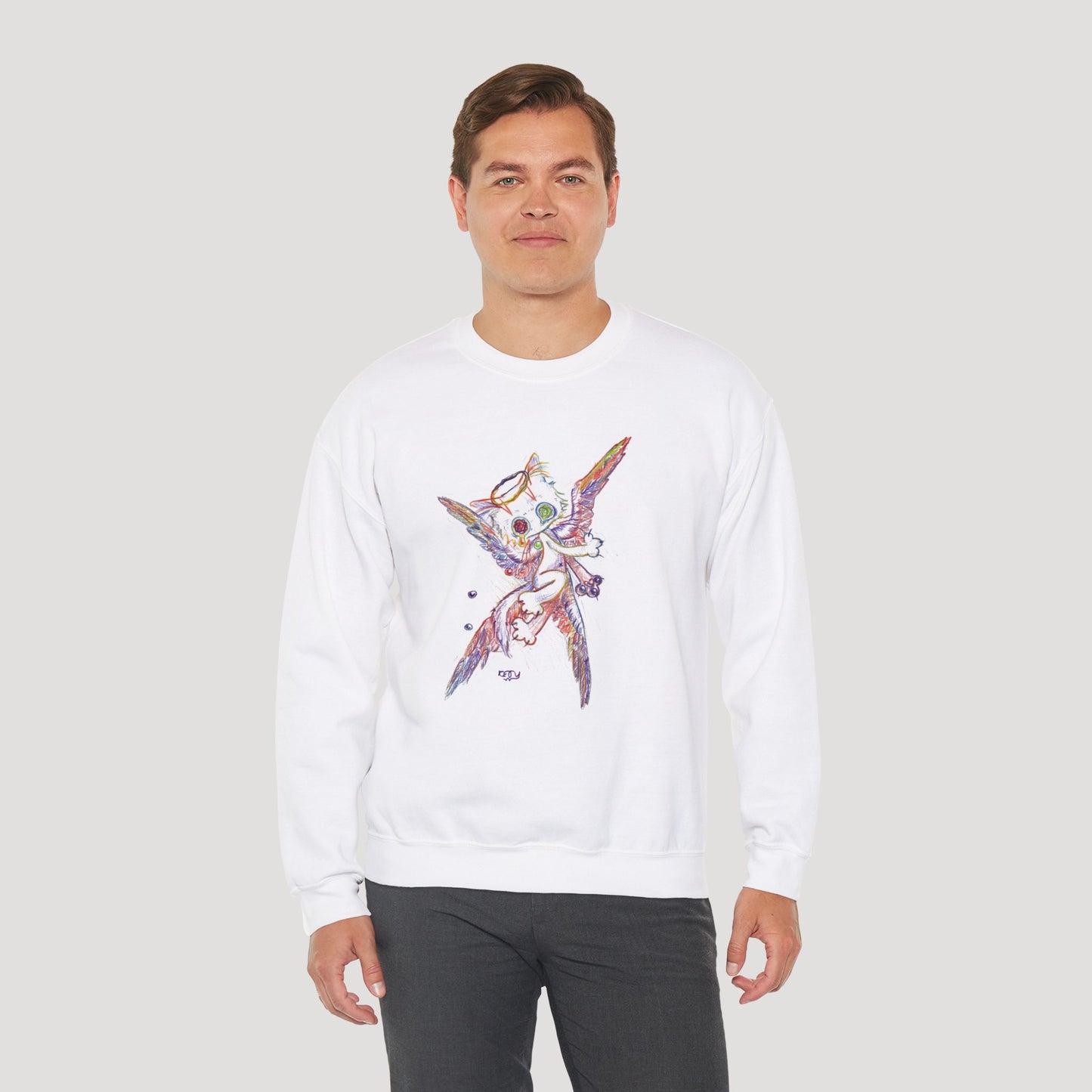 Four-Feathered Angel Cat - Sweatshirt