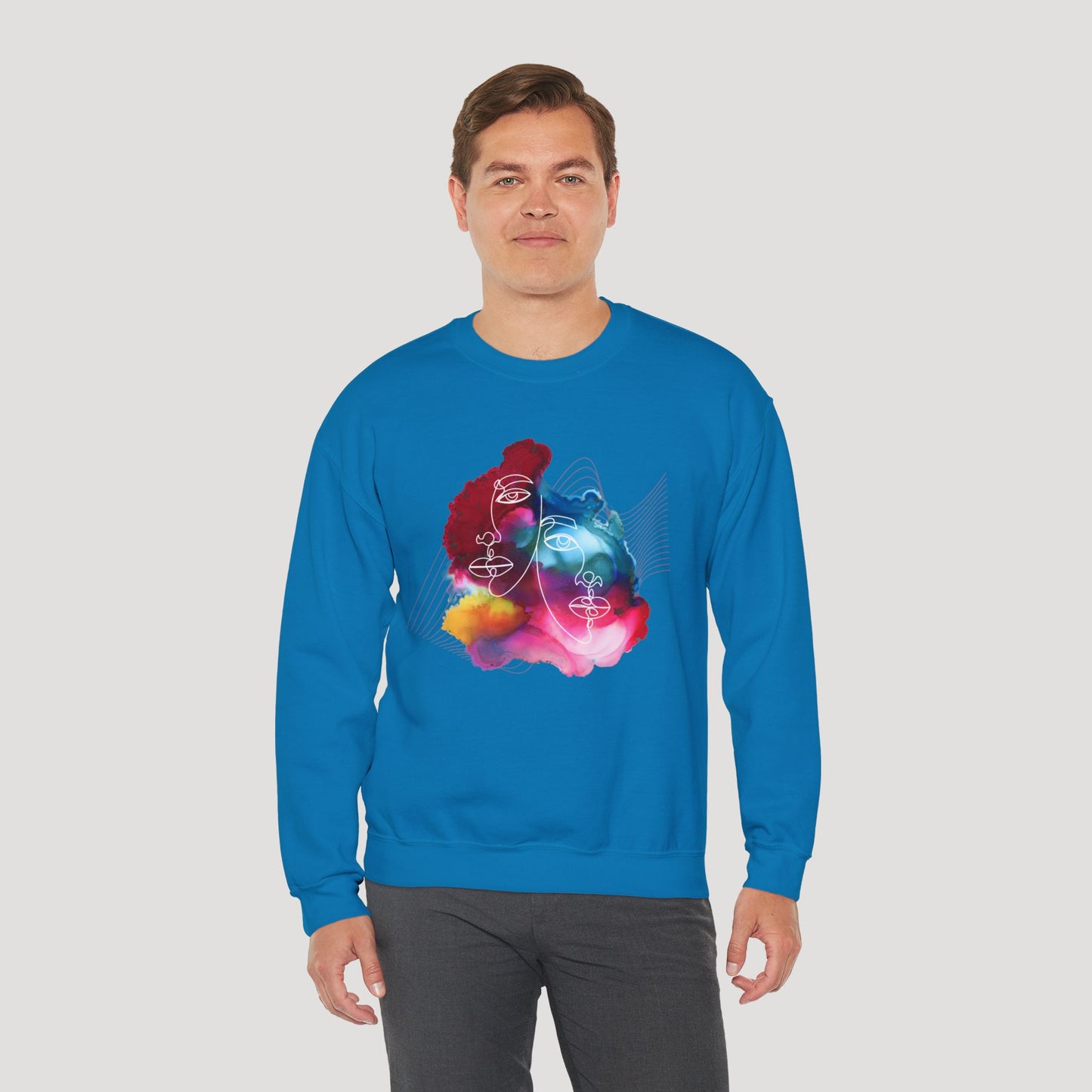 Artistic Unisex Crewneck Sweatshirt - Colorful Abstract Design