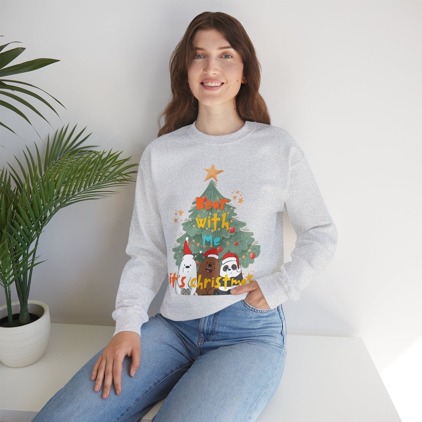 Bear With Me Christmas Crewneck Sweatshirt