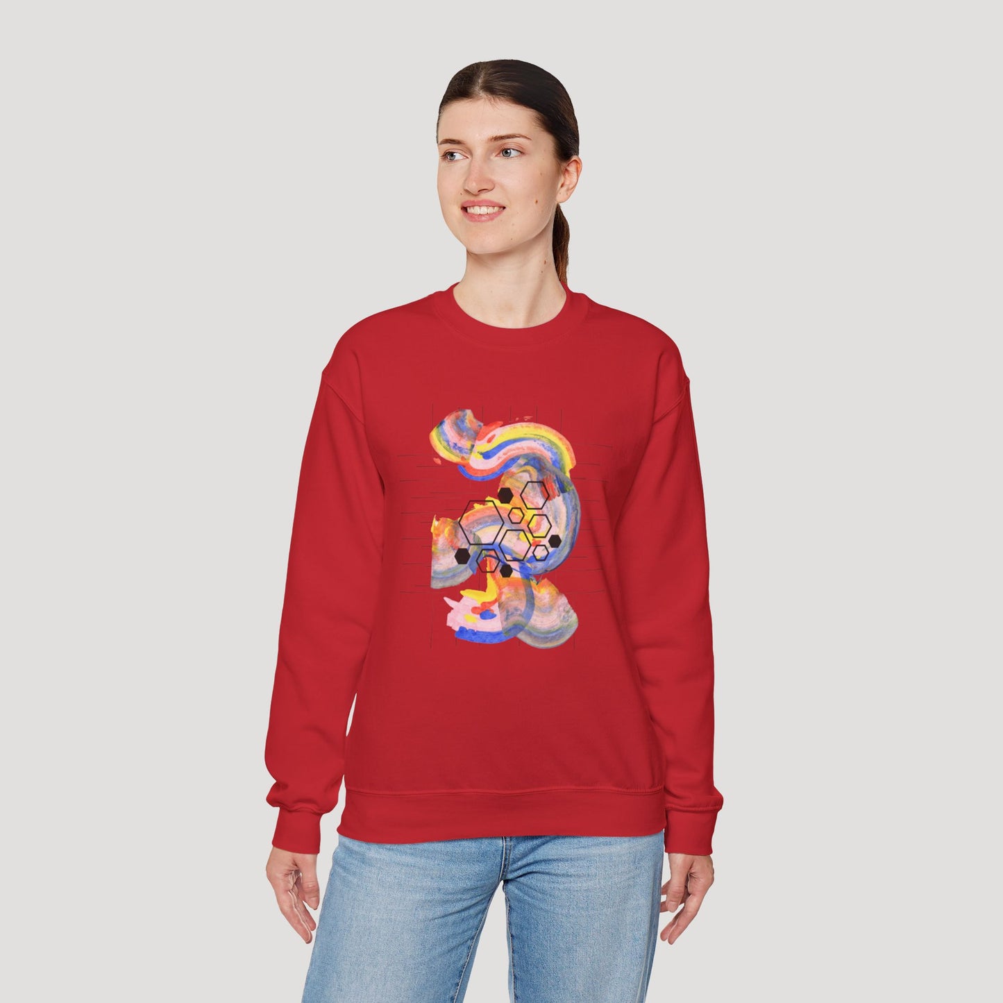 Colorful Abstract Art Sweatshirt - Unisex Heavy Blend™ Crewneck