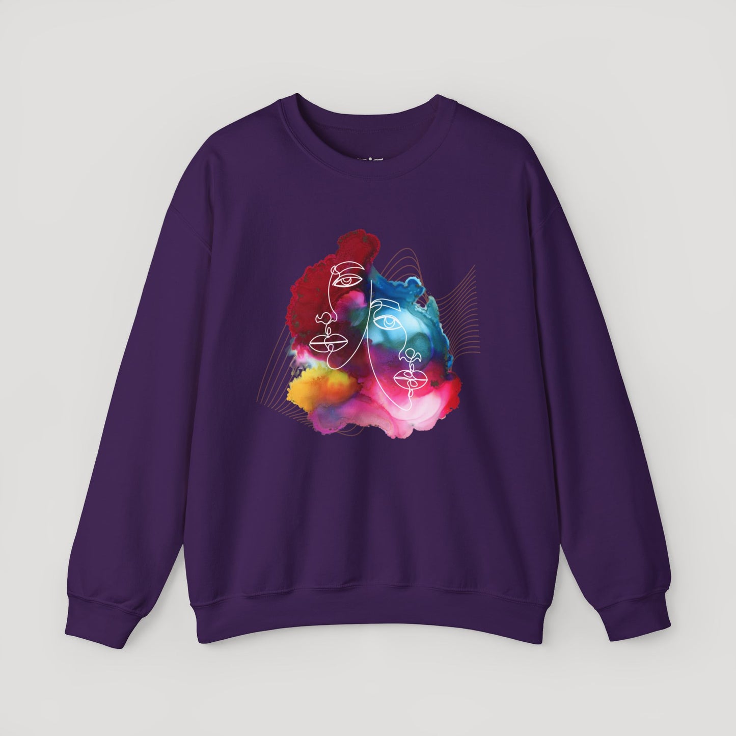 Artistic Unisex Crewneck Sweatshirt - Colorful Abstract Design