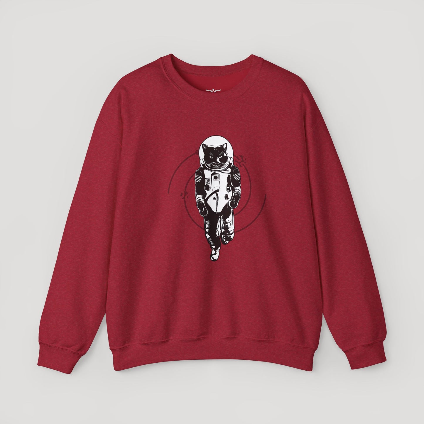 Astronaut Cat Unisex Heavy Blend™ Crewneck Sweatshirt - Cosmic Vibe Apparel