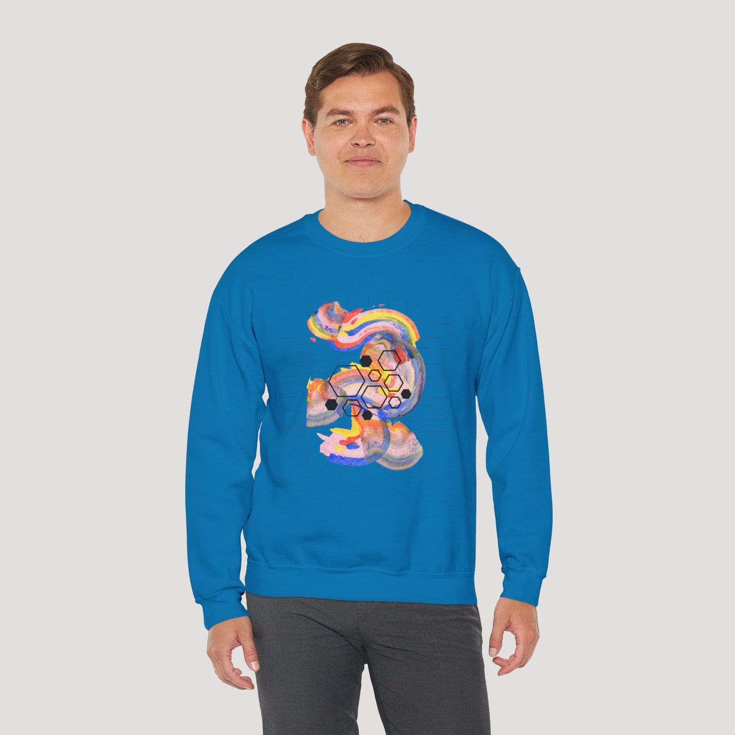 Colorful Abstract Art Sweatshirt - Unisex Heavy Blend™ Crewneck