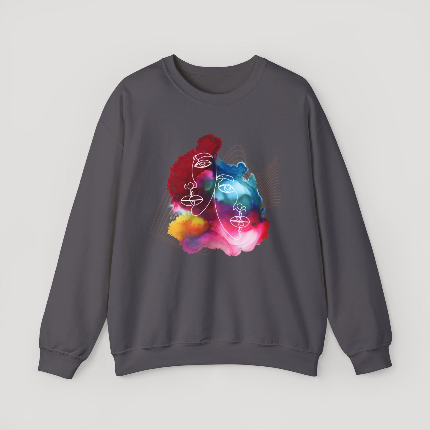 Artistic Unisex Crewneck Sweatshirt - Colorful Abstract Design