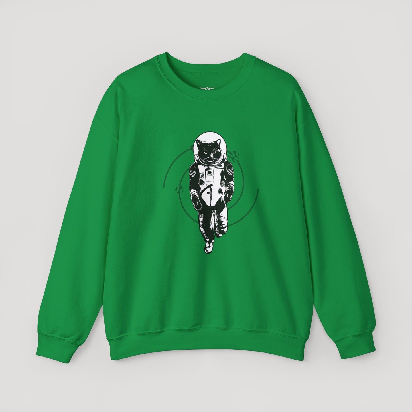 Astronaut Cat Unisex Heavy Blend™ Crewneck Sweatshirt - Cosmic Vibe Apparel