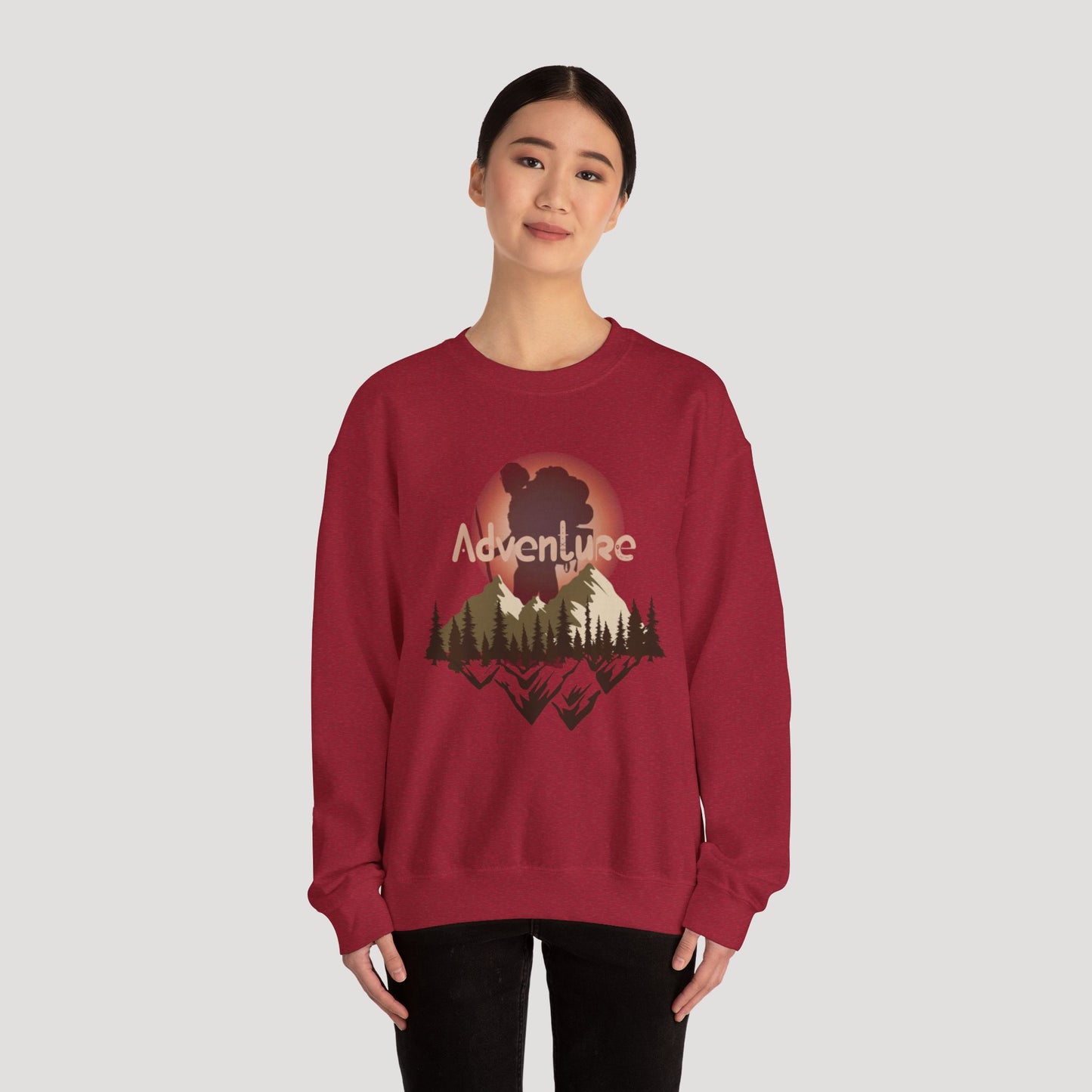 Adventure Unisex Heavy Blend™ Crewneck Sweatshirt - Perfect for Outdoor Enthusiasts