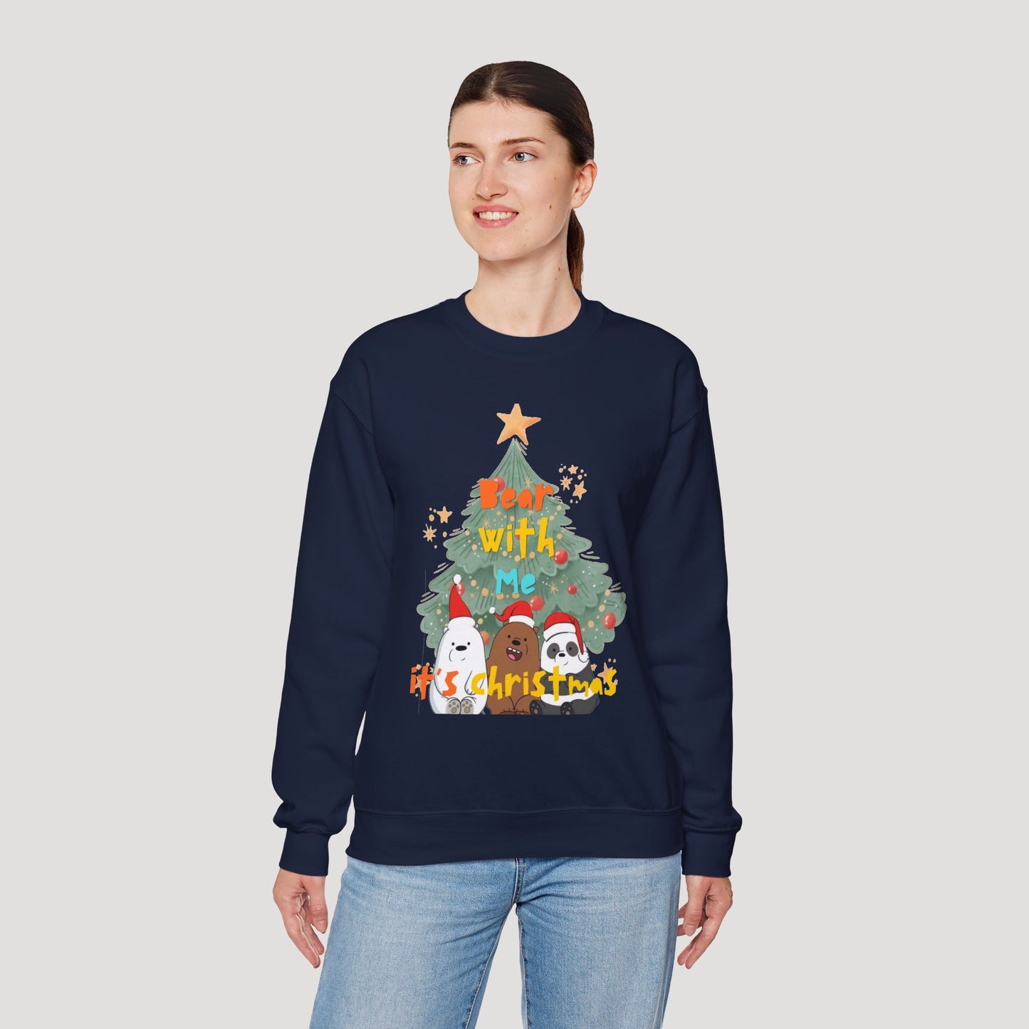 Bear With Me Christmas Crewneck Sweatshirt