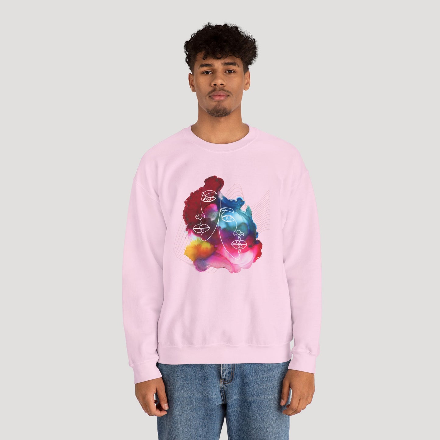 Artistic Unisex Crewneck Sweatshirt - Colorful Abstract Design