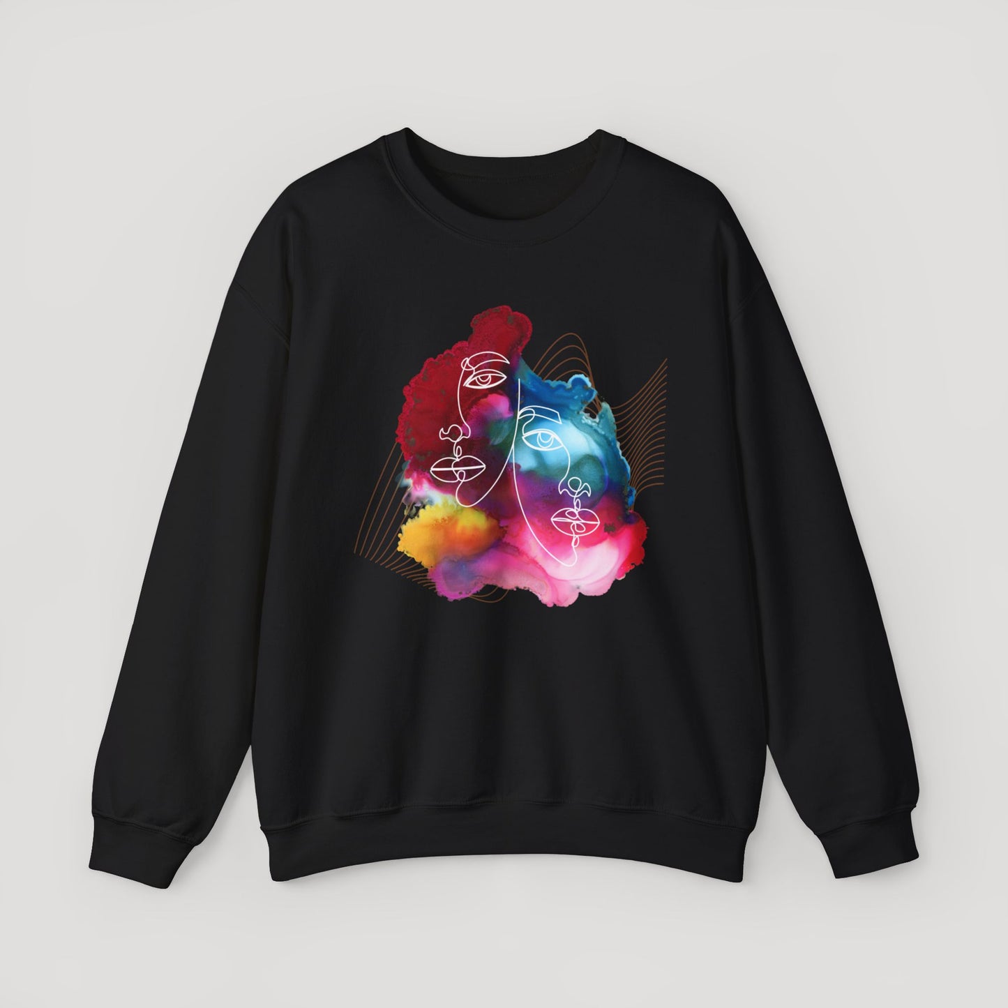 Artistic Unisex Crewneck Sweatshirt - Colorful Abstract Design