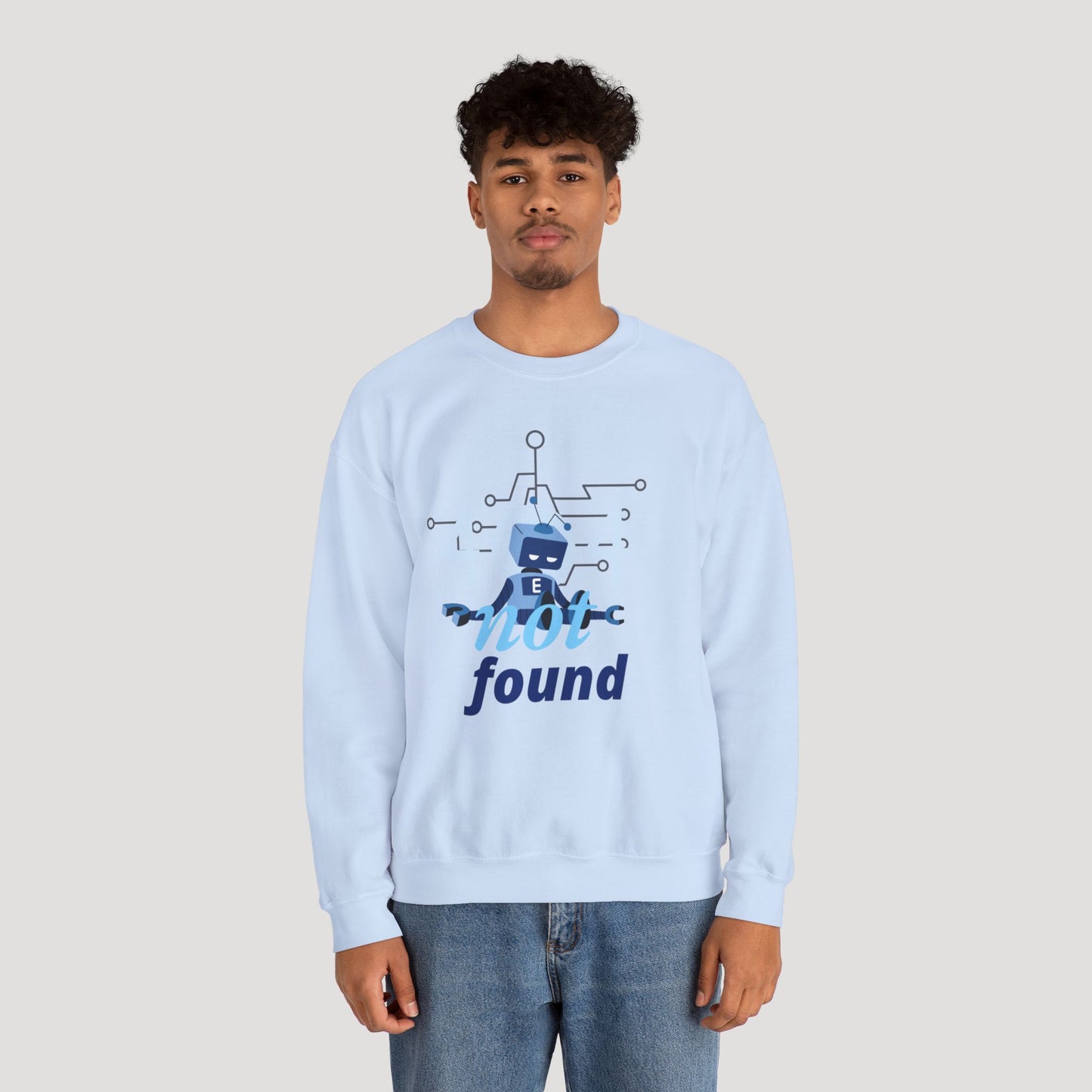 404 Not Found Unisex Heavy Blend™ Crewneck Sweatshirt - Trendy and Cozy