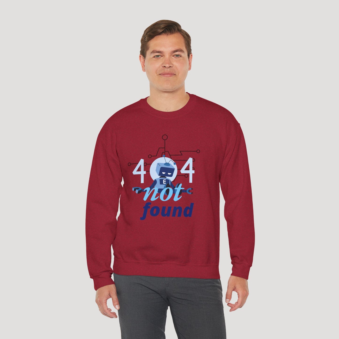 404 Not Found Unisex Heavy Blend™ Crewneck Sweatshirt - Trendy and Cozy