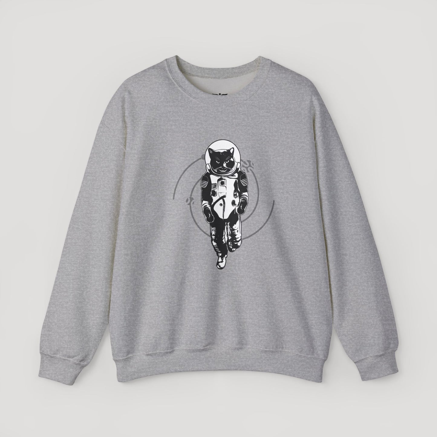 Astronaut Cat Unisex Heavy Blend™ Crewneck Sweatshirt - Cosmic Vibe Apparel