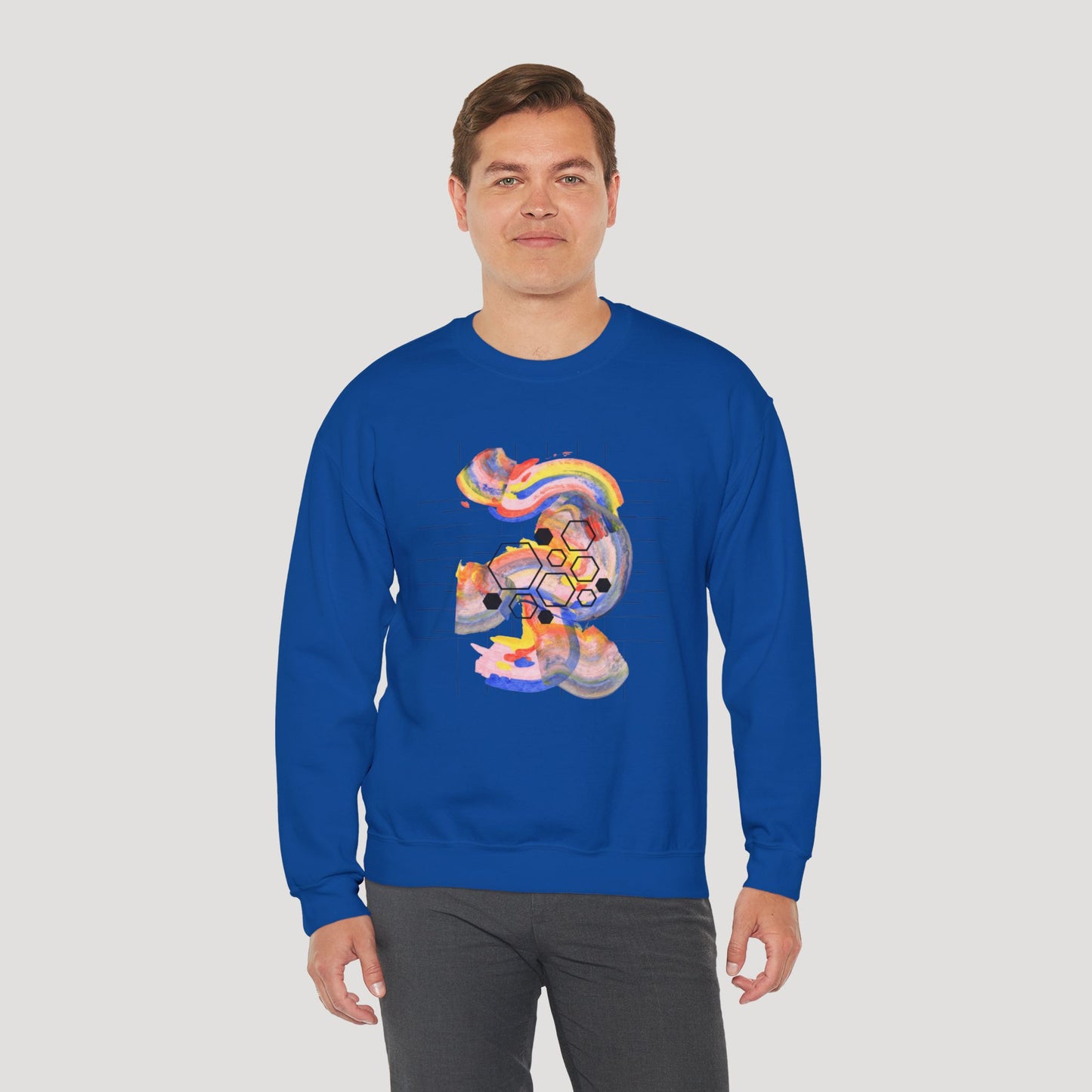 Colorful Abstract Art Sweatshirt - Unisex Heavy Blend™ Crewneck