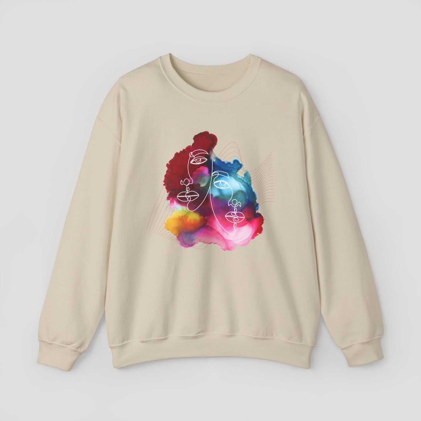 Artistic Unisex Crewneck Sweatshirt - Colorful Abstract Design