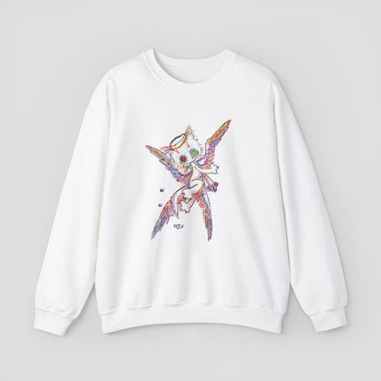 Four-Feathered Angel Cat - Sweatshirt