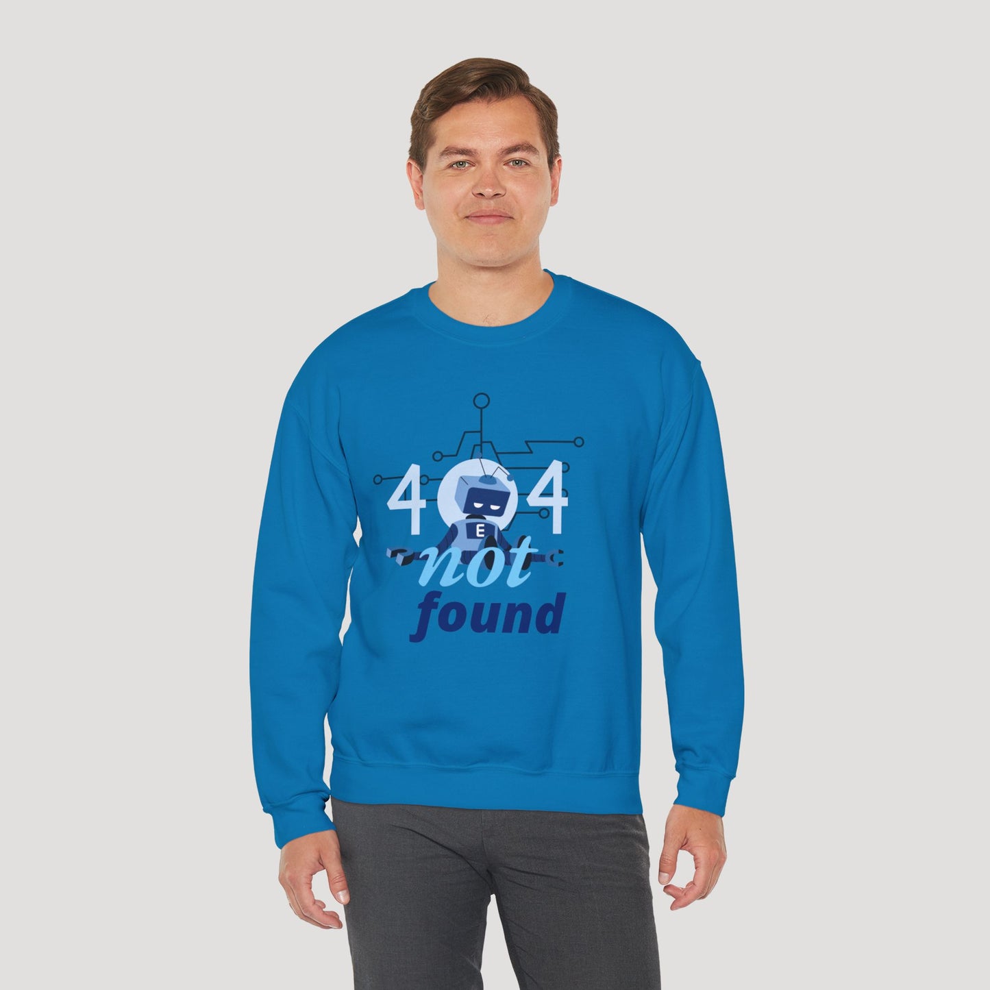 404 Not Found Unisex Heavy Blend™ Crewneck Sweatshirt - Trendy and Cozy