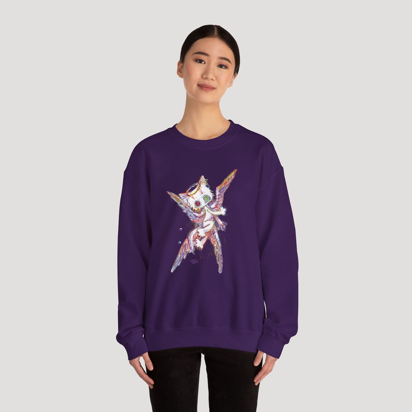 Four-Feathered Angel Cat - Sweatshirt