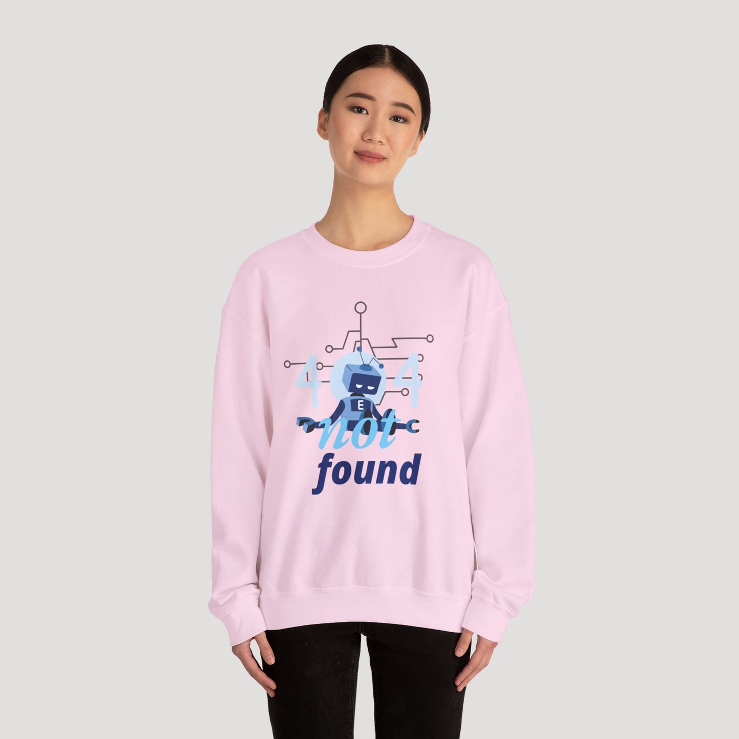 404 Not Found Unisex Heavy Blend™ Crewneck Sweatshirt - Trendy and Cozy