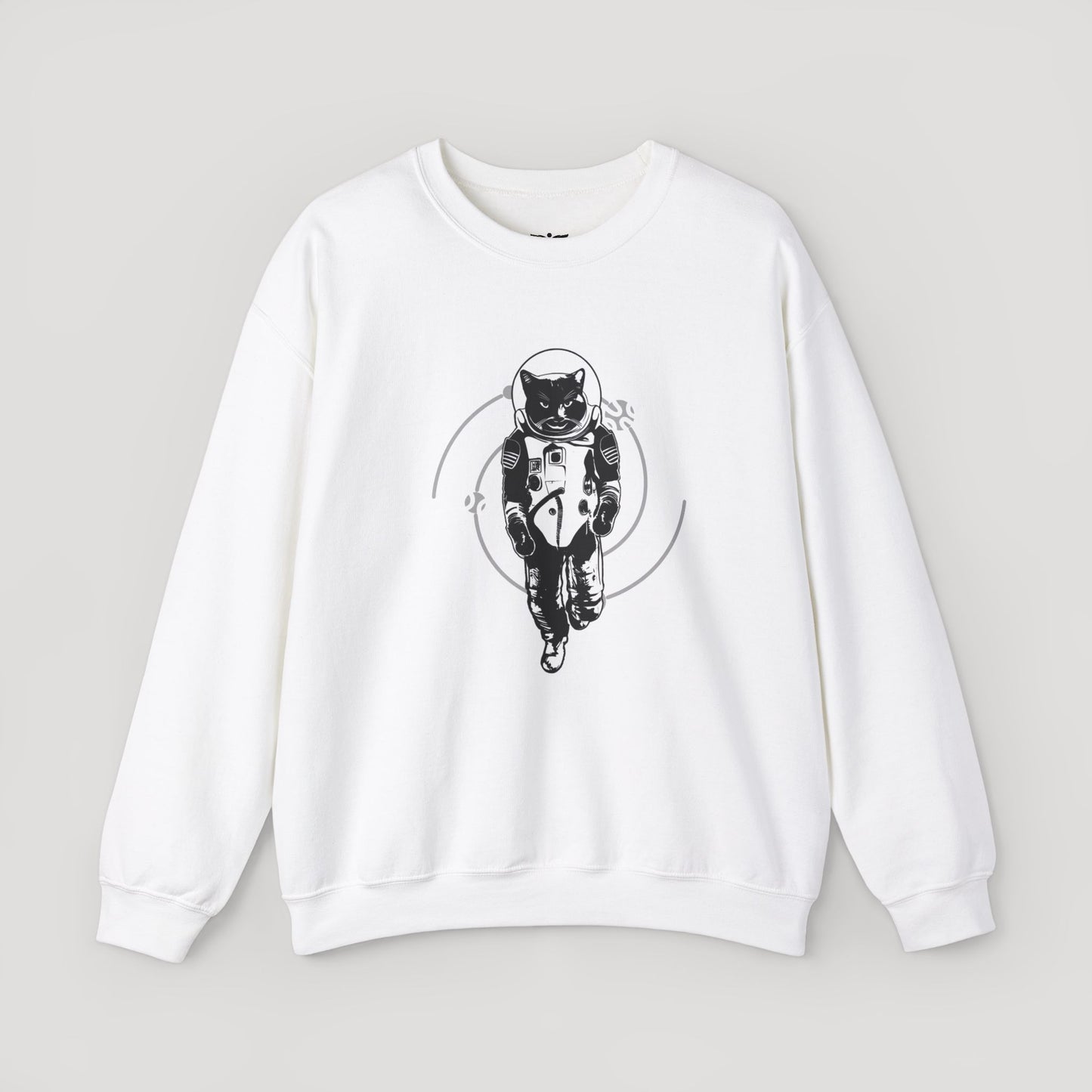 Astronaut Cat Unisex Heavy Blend™ Crewneck Sweatshirt - Cosmic Vibe Apparel