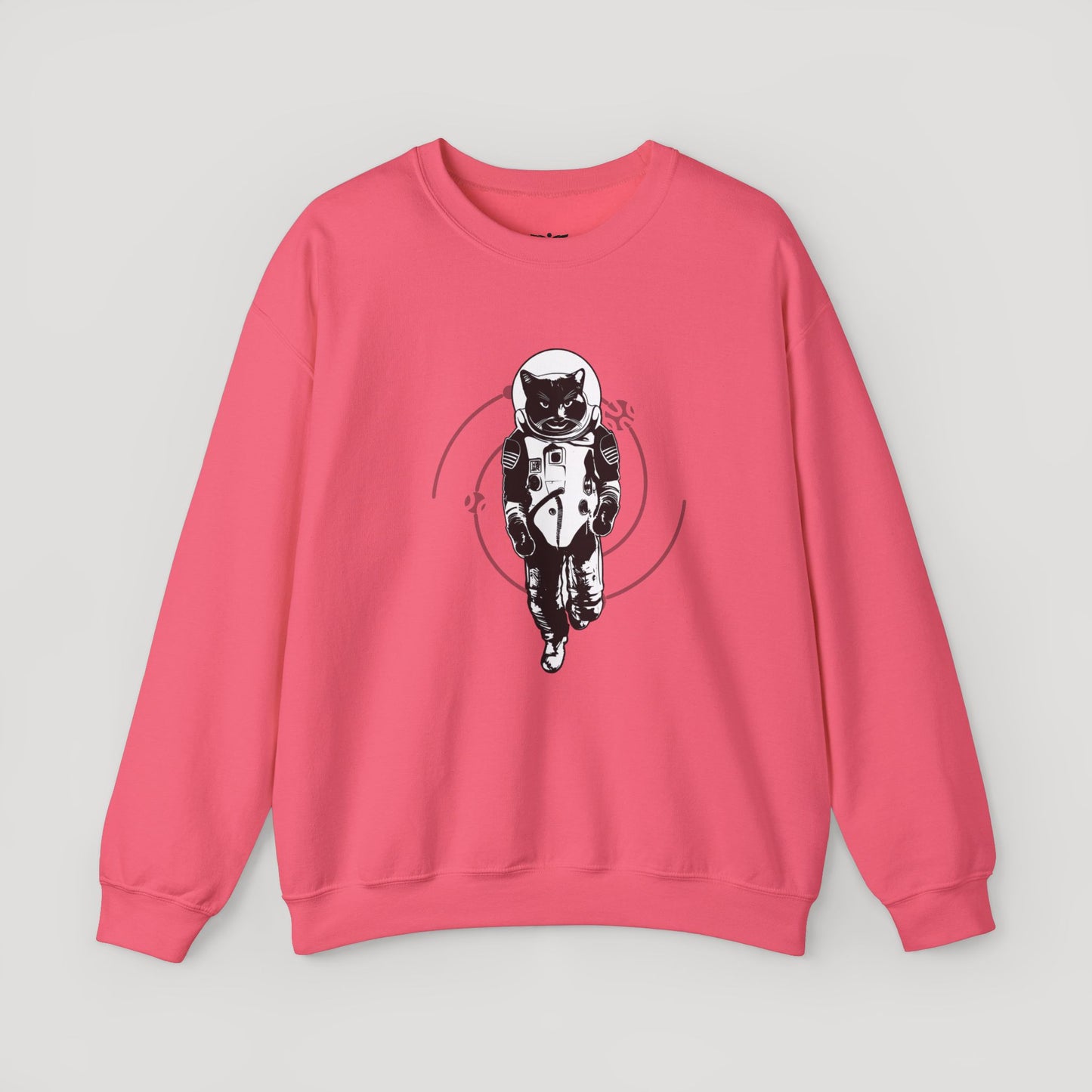 Astronaut Cat Unisex Heavy Blend™ Crewneck Sweatshirt - Cosmic Vibe Apparel