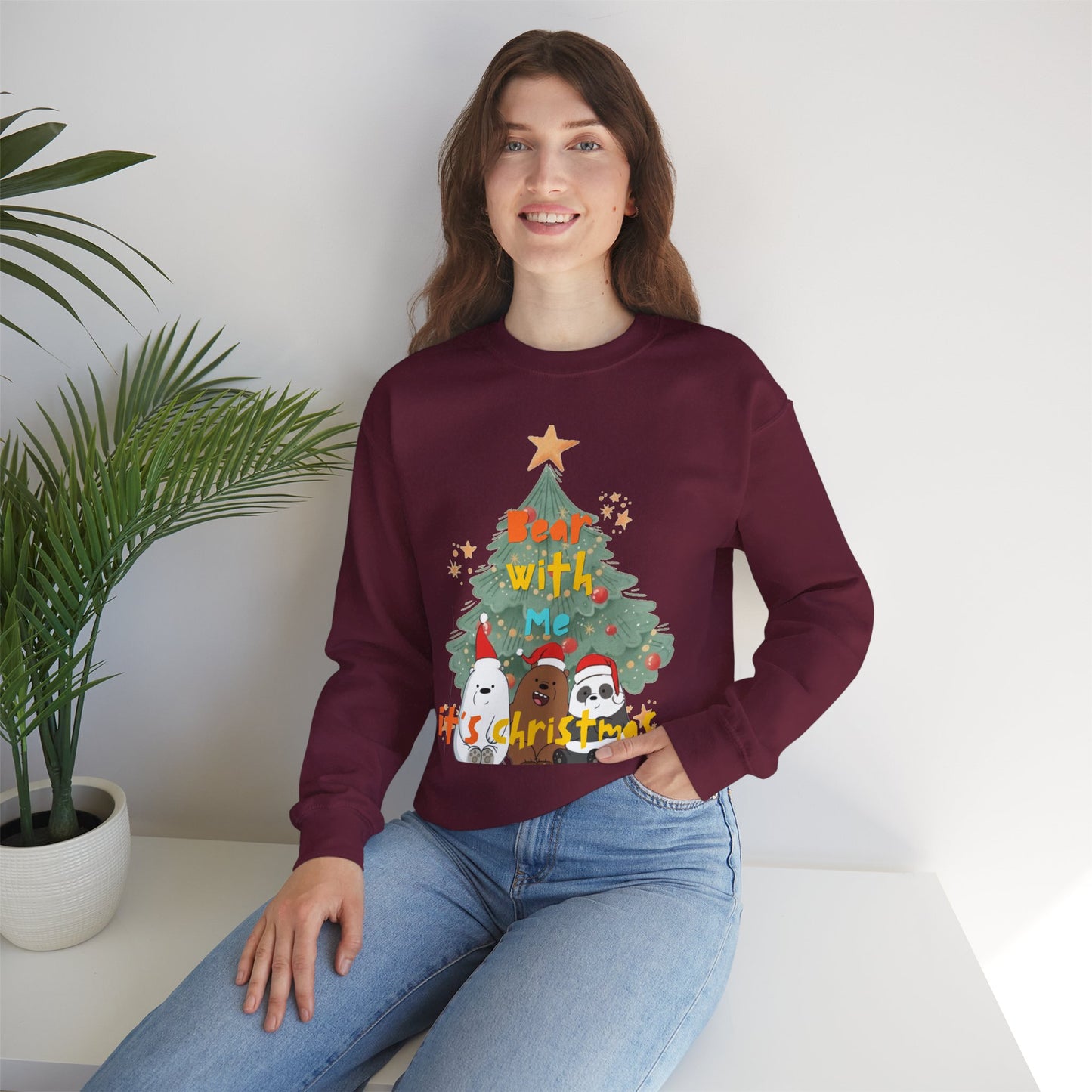 Bear With Me Christmas Crewneck Sweatshirt