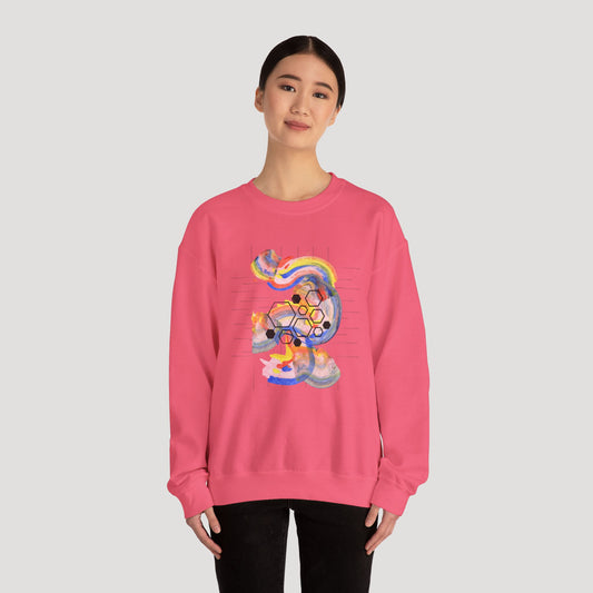 Colorful Abstract Art Sweatshirt - Unisex Heavy Blend™ Crewneck