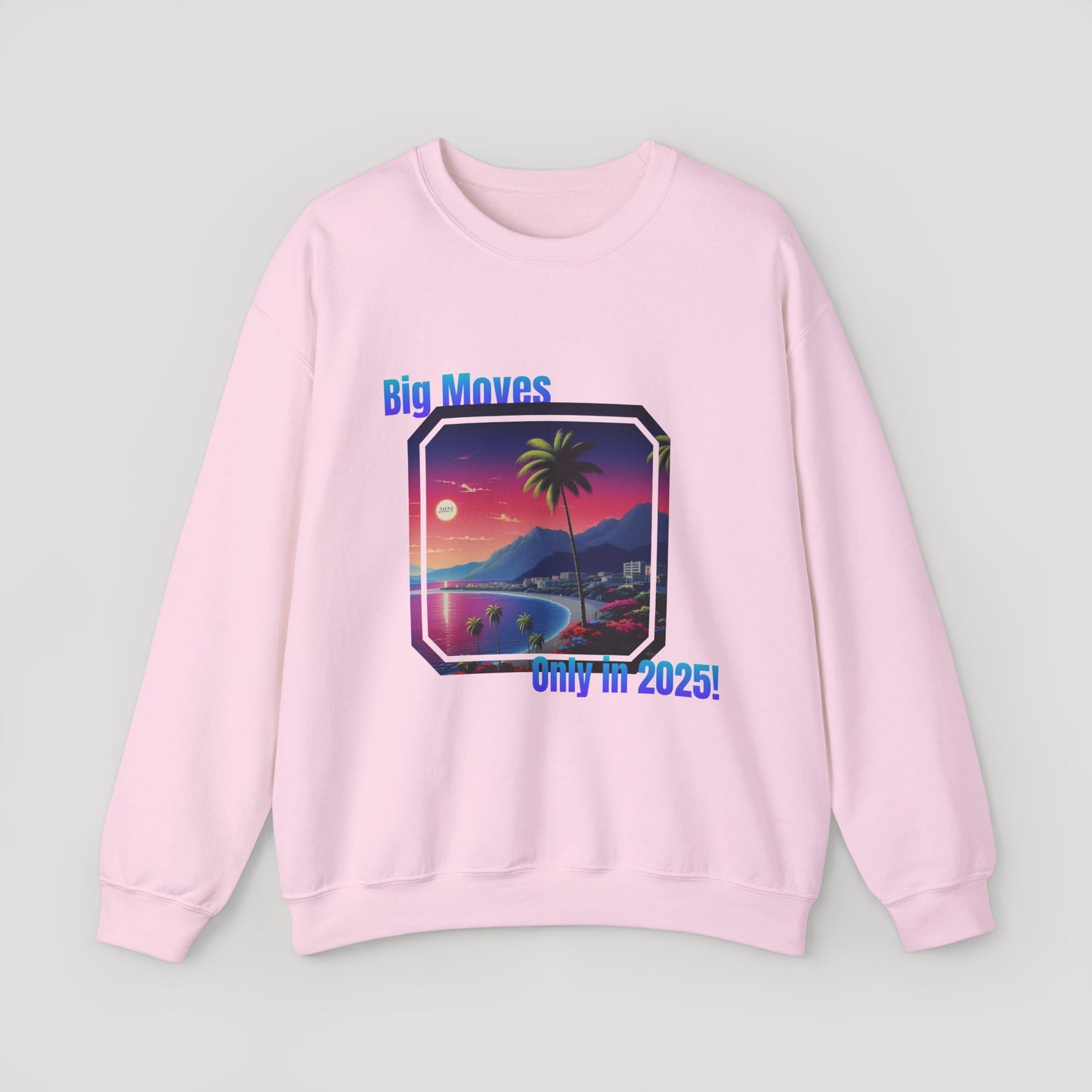 Big Moves 2025 Unisex Crewneck Sweatshirt - Retro Coastal Vibes