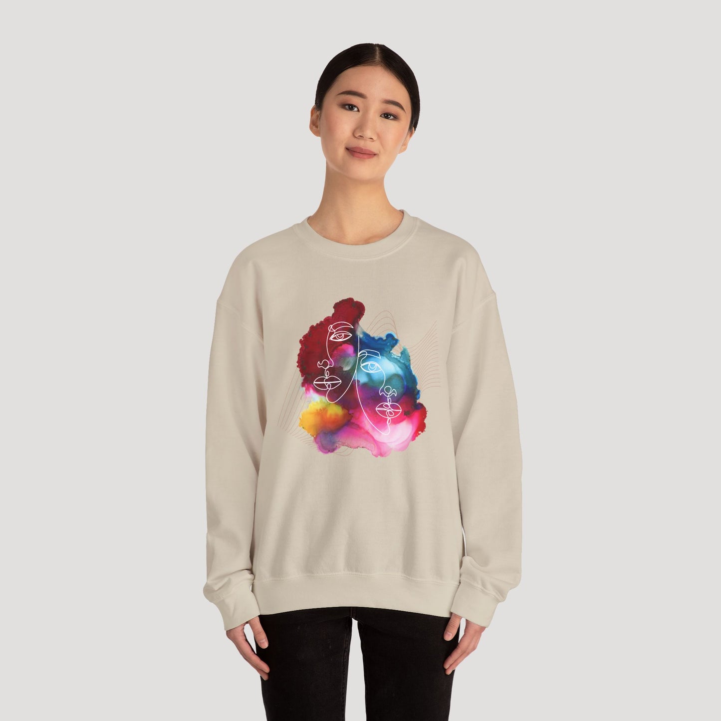 Artistic Unisex Crewneck Sweatshirt - Colorful Abstract Design