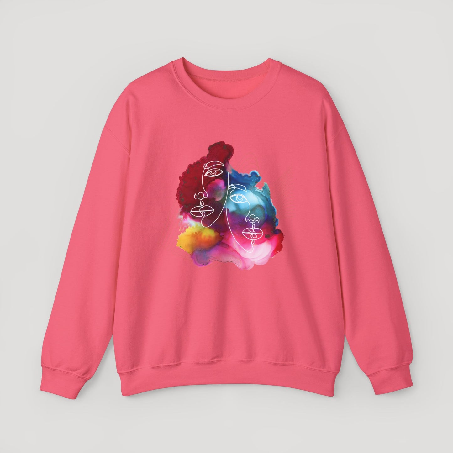 Artistic Unisex Crewneck Sweatshirt - Colorful Abstract Design