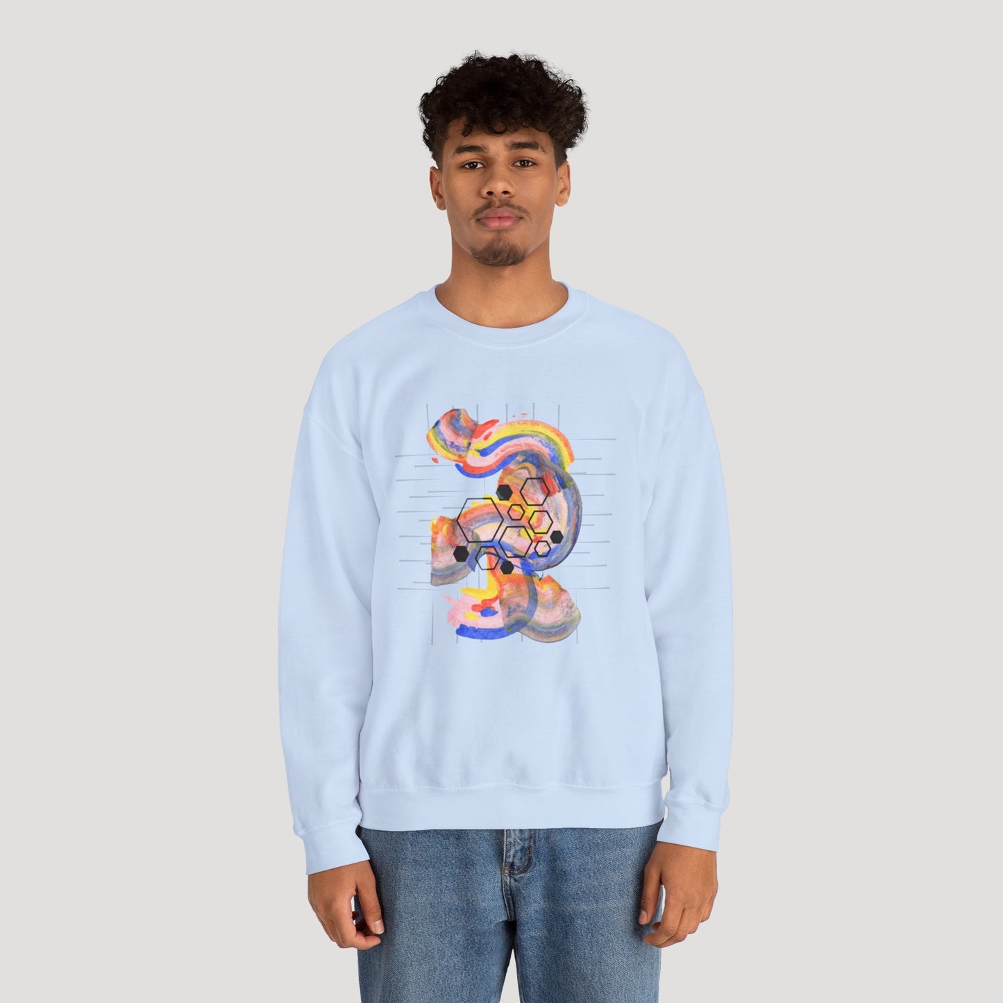 Colorful Abstract Art Sweatshirt - Unisex Heavy Blend™ Crewneck