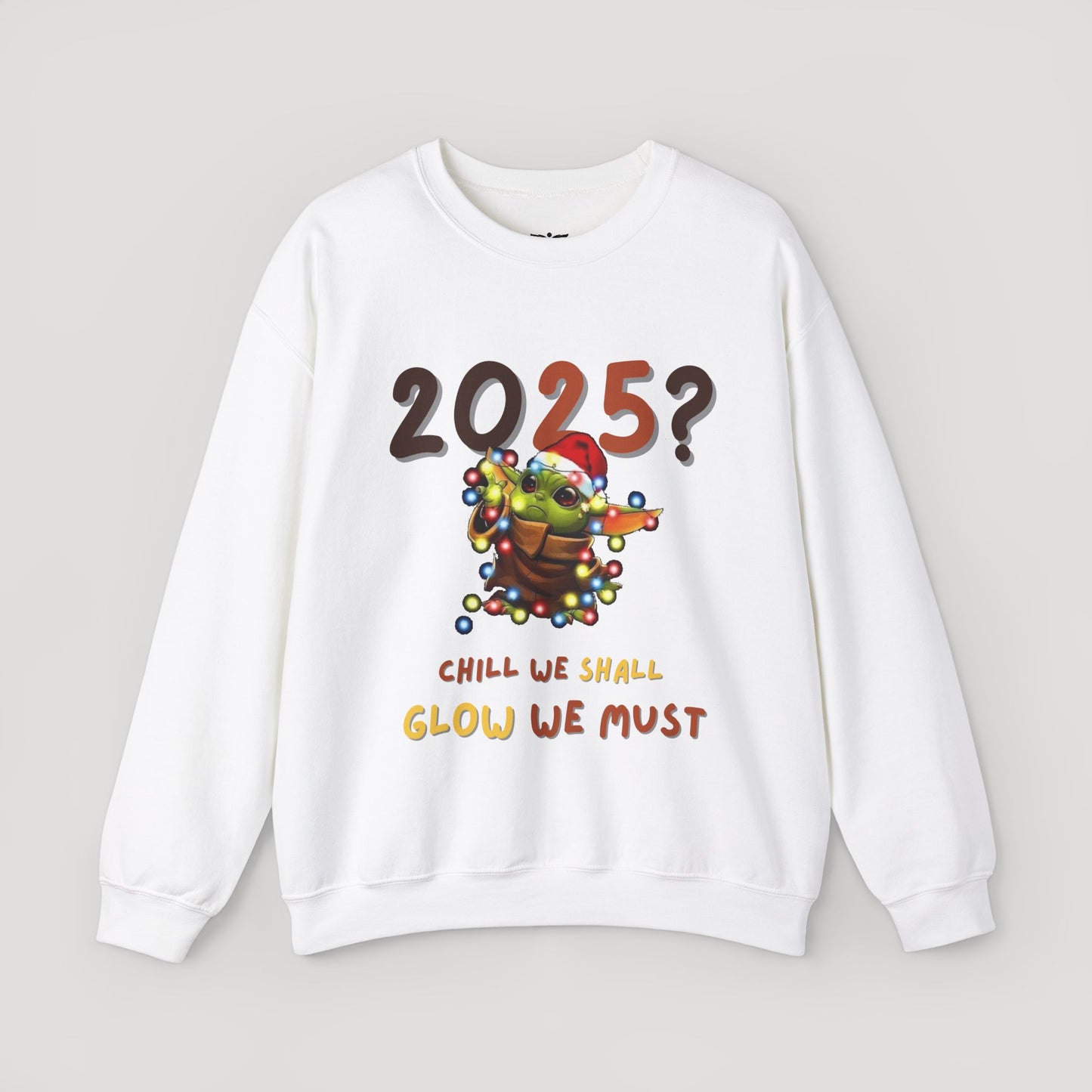 Baby Yoda 2025 Chill Glow Holiday Unisex Sweatshirt