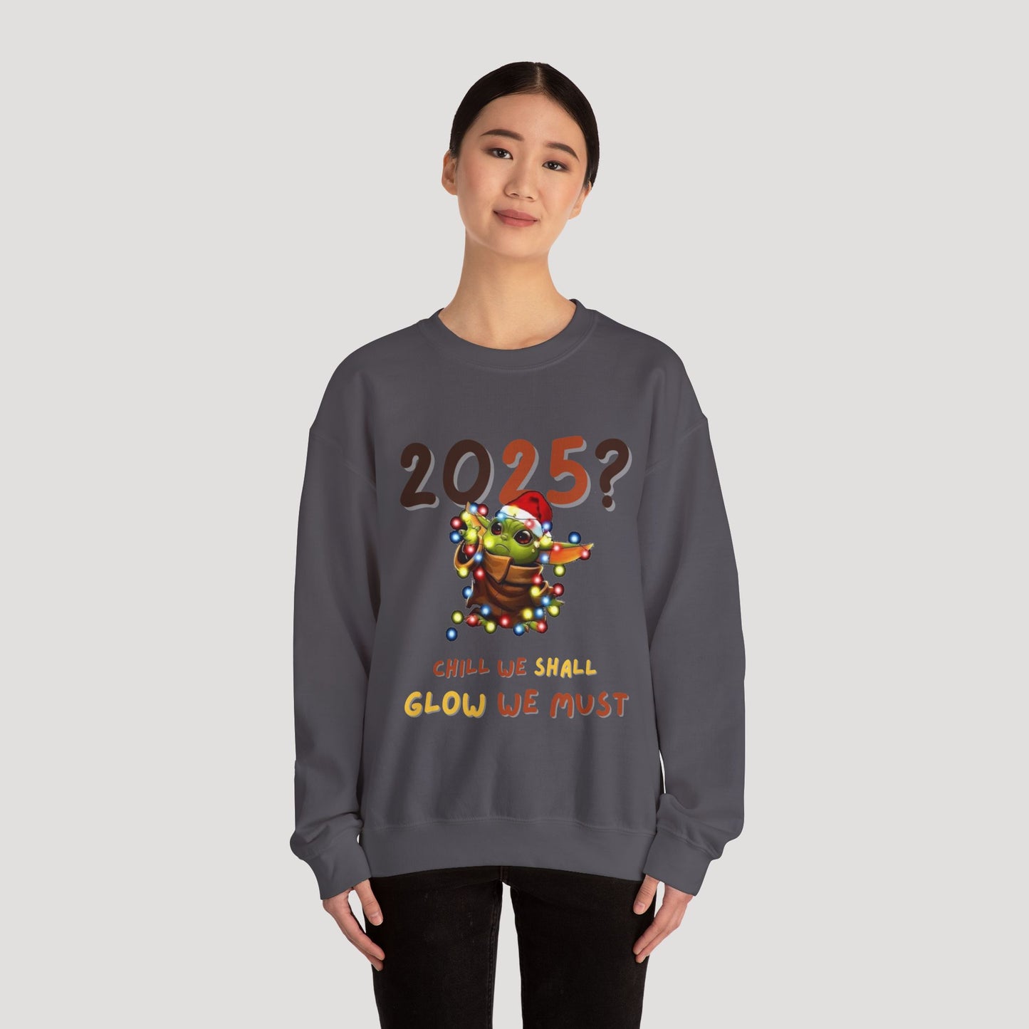 Baby Yoda 2025 Chill Glow Holiday Unisex Sweatshirt