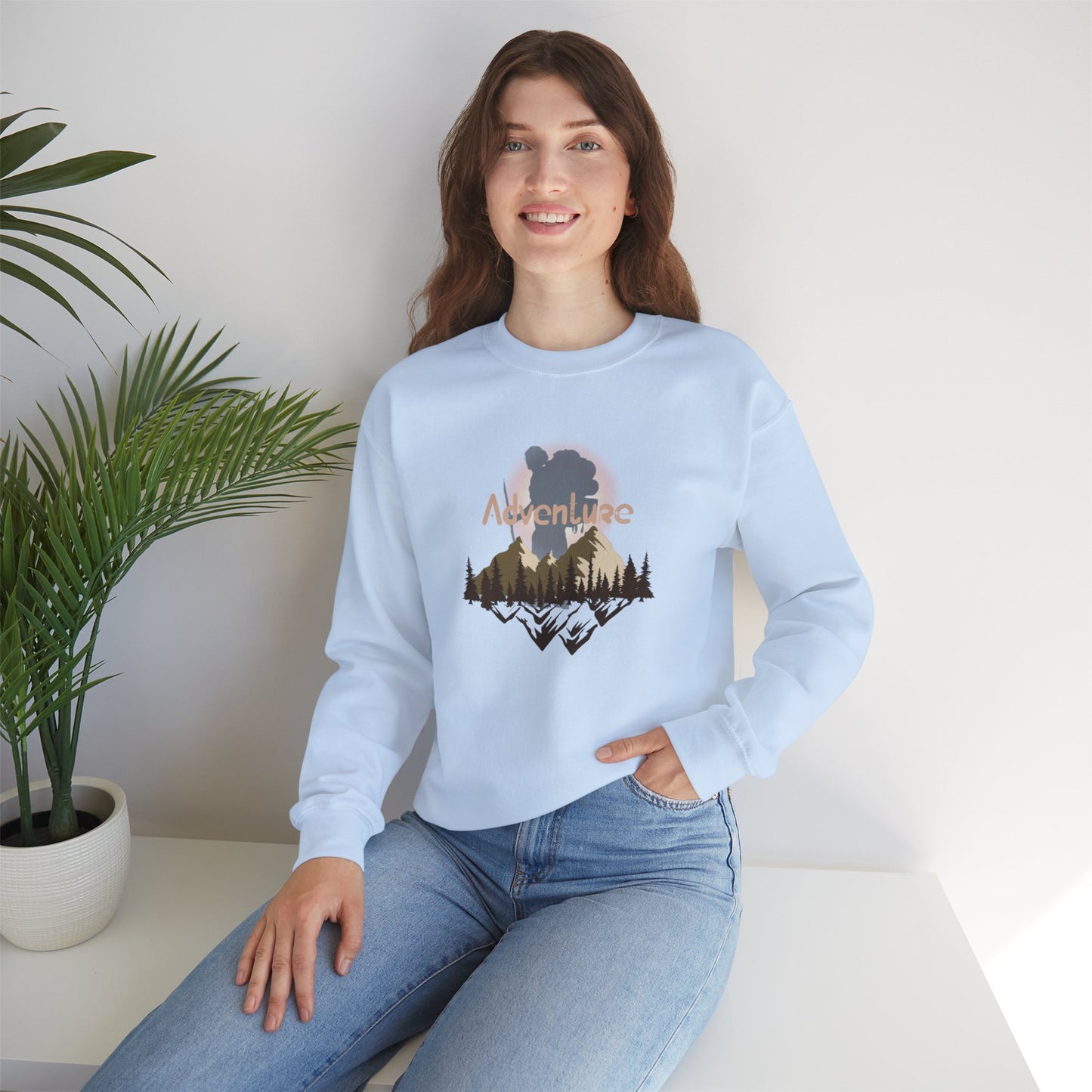 Adventure Unisex Heavy Blend™ Crewneck Sweatshirt - Perfect for Outdoor Enthusiasts