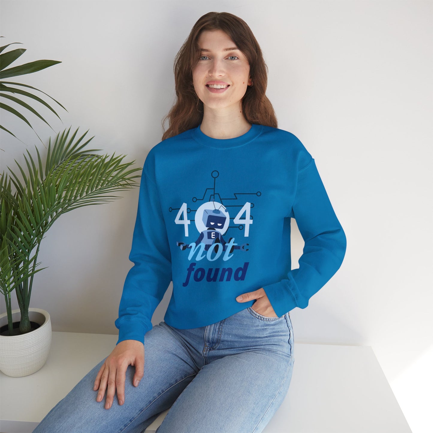 404 Not Found Unisex Heavy Blend™ Crewneck Sweatshirt - Trendy and Cozy