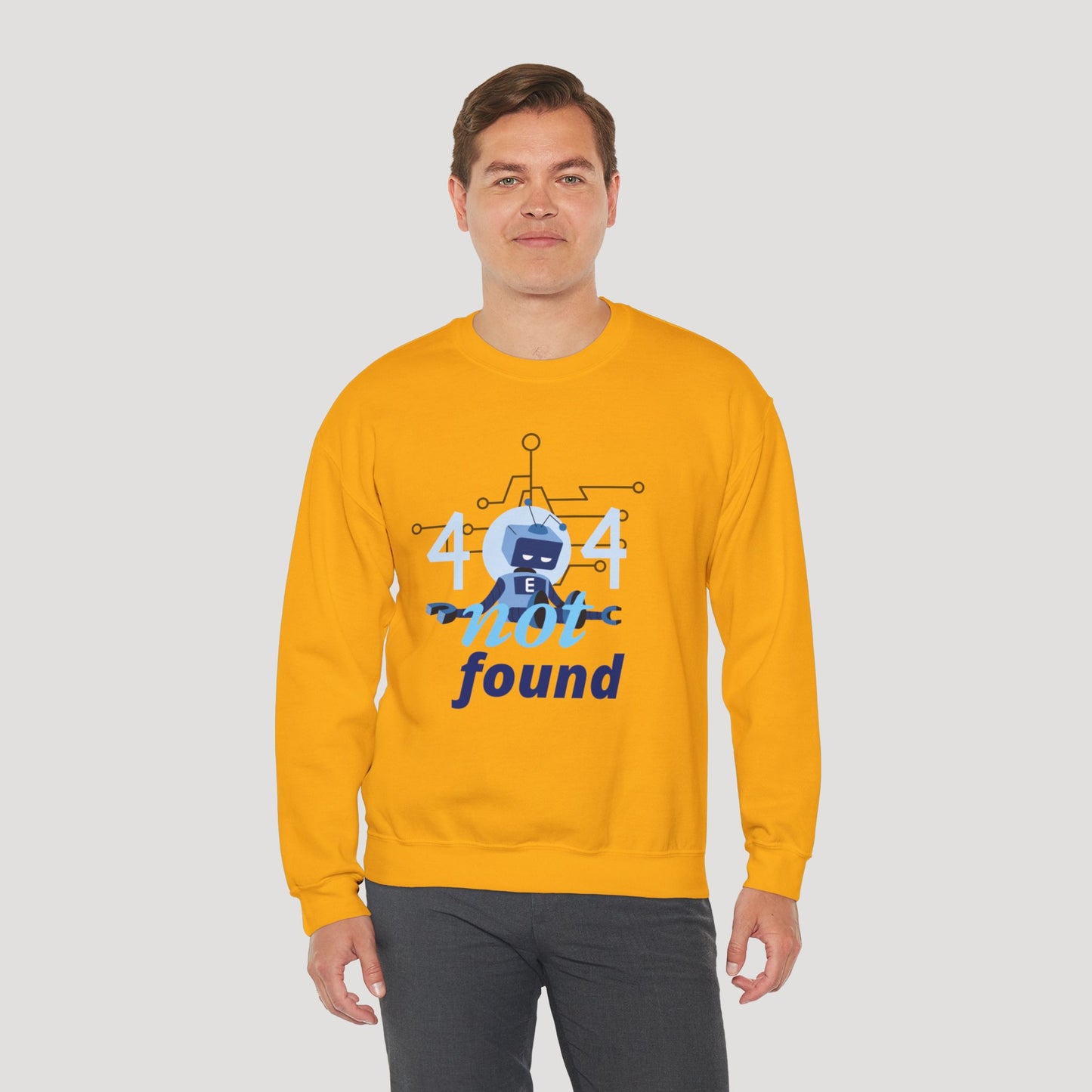 404 Not Found Unisex Heavy Blend™ Crewneck Sweatshirt - Trendy and Cozy