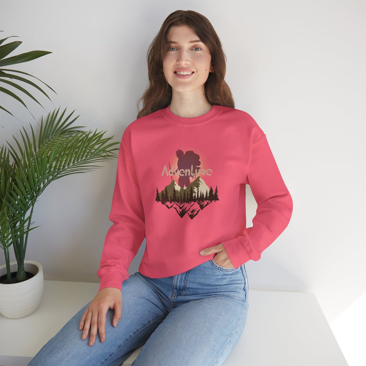 Adventure Unisex Heavy Blend™ Crewneck Sweatshirt - Perfect for Outdoor Enthusiasts