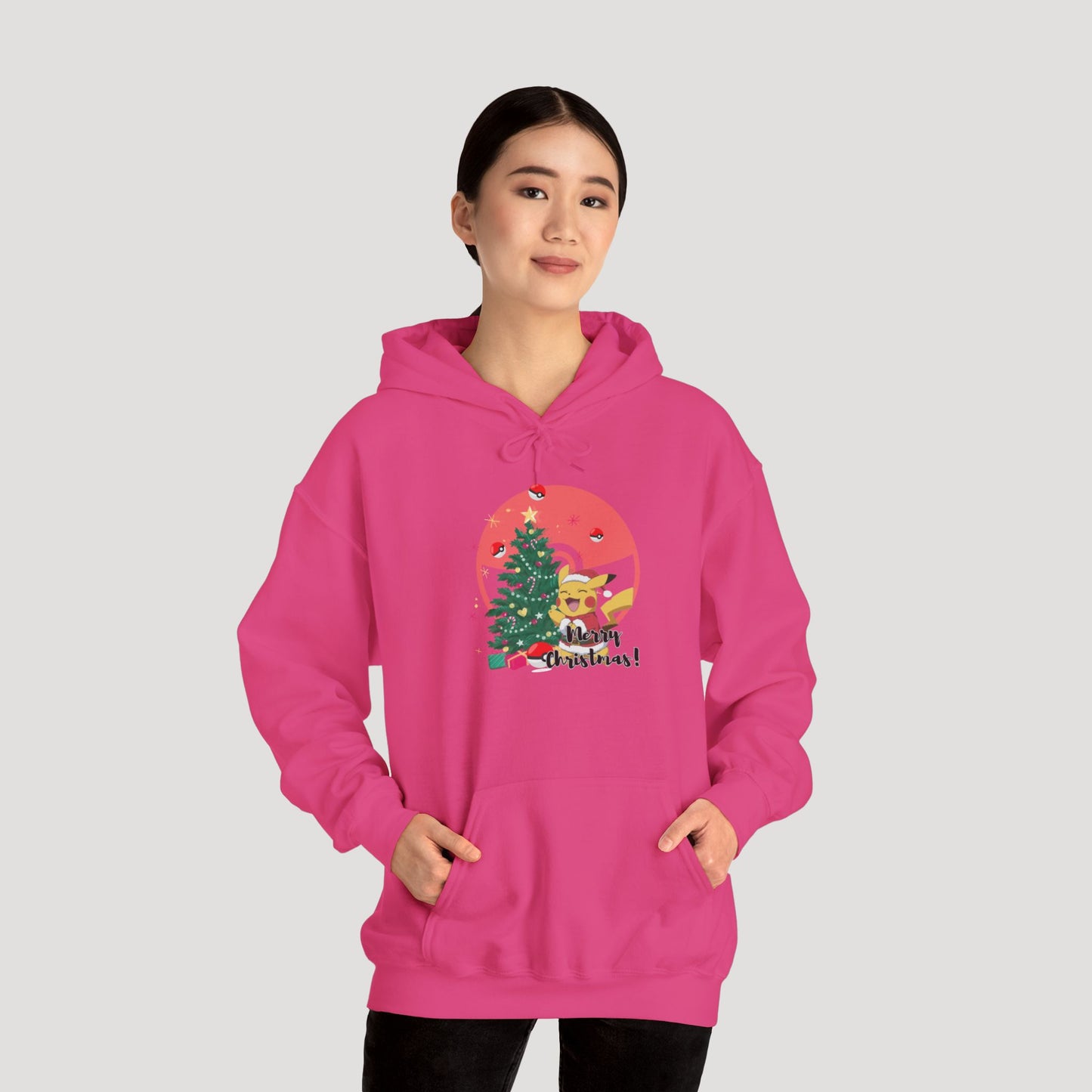 Christmas Cartoon Dog Hoodie - Unisex Heavy Blend™ Sweatshirt