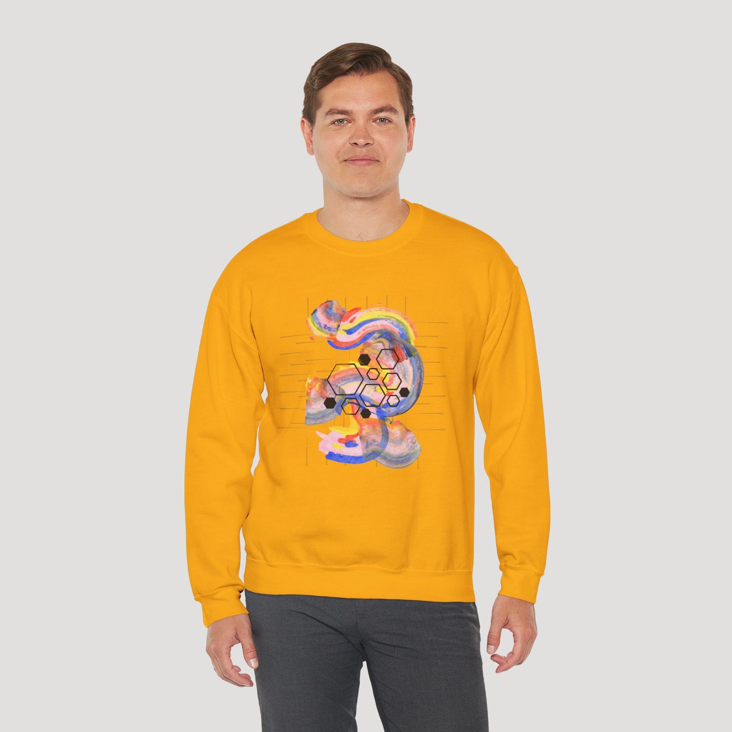 Colorful Abstract Art Sweatshirt - Unisex Heavy Blend™ Crewneck