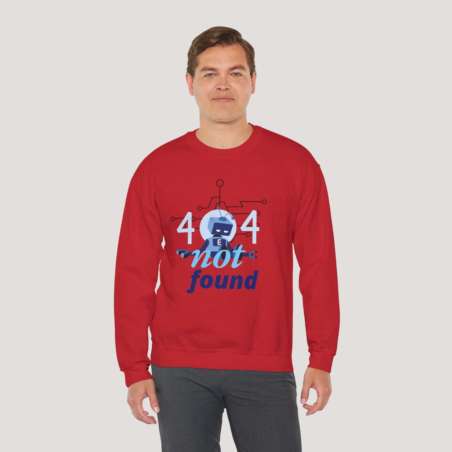 404 Not Found Unisex Heavy Blend™ Crewneck Sweatshirt - Trendy and Cozy