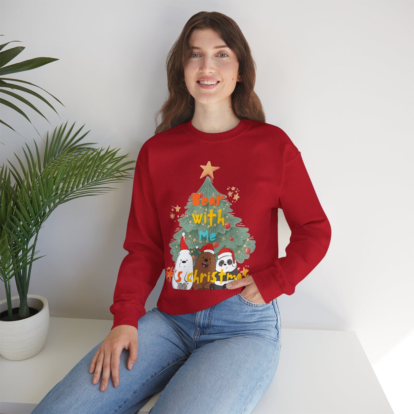 Bear With Me Christmas Crewneck Sweatshirt